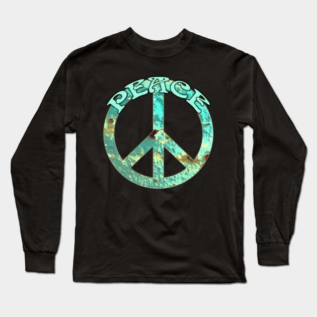 Peace Sign Long Sleeve T-Shirt by Heartsake